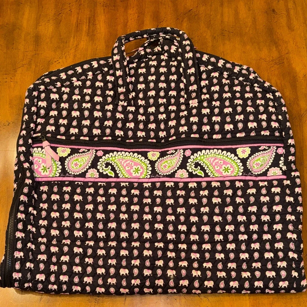 Like New Vera Bradley Elephant Print Garment Bag